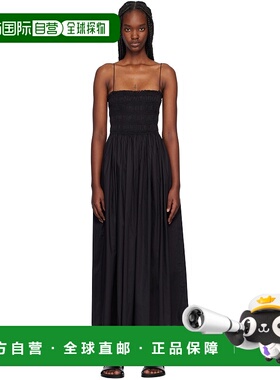 1h可退 潮奢 MATTEAU 女士 黑色 Shirred Bodice 吊带裙 SHBDRPL