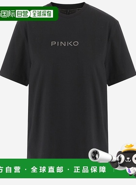 PINKO 女士T恤 105526A2RMZ99 AW2025 黑色 Strepitoso T-Shirt