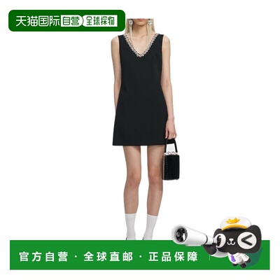 自营 SELF-PORTRAIT 女士连衣裙 SC25019SB SS2026 黑色 饰边迷你