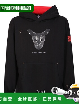 IHS 男士T恤 HR1999 AW2022 黑色 Rabbit print hoodie from IHS