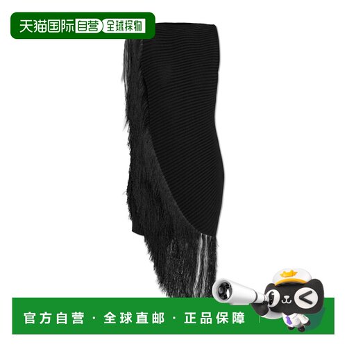 ALAIA 女士连衣裙 AA9R3097K217D995 AW2026 黑色 流苏细节连衣裙