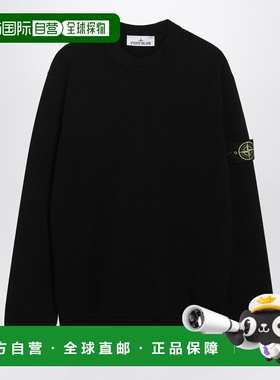 潮奢 Stone Island 石头岛 男士 黑色棉质水手领毛衣 S155100154S