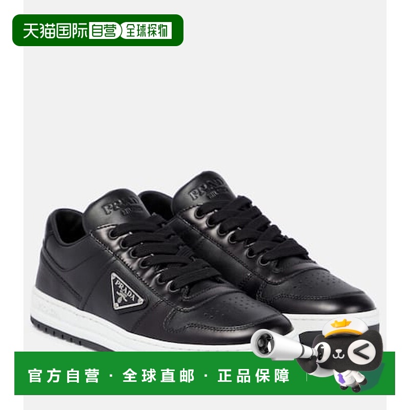 1h可退 潮奢 Prada 普拉达 女士 Downtown 徽标皮质运动鞋