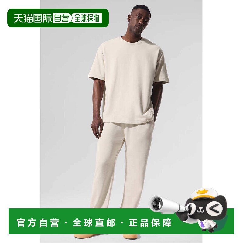alo yoga Double Take 圆领套头纯色短袖网球T恤 男款m1224rBone图片