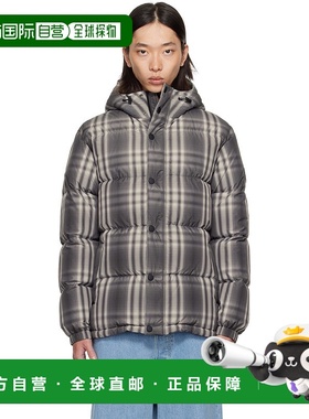 1h可退 潮奢 Burberry 巴宝莉 男士 灰色 Ombre Check Hooded 羽
