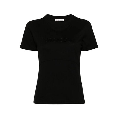 香港直邮MONCLER 女士T恤 8C0001589AIJ999 CO 黑色 Ss T-Shirt