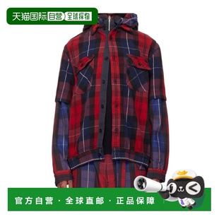 男士 黑色 针织毛衣 AW2024 格纹卫衣 2403442M751 SACAI