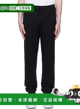 1h可退 潮奢 HUGO 雨果 男士 黑色 Stacked Logo Cotton Tracksui