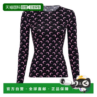 1h可退 MARINE SERRE 女士T恤 WTS006ACJER0001BK90 AW2025