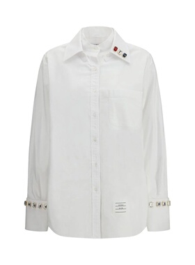 1h可退 THOM BROWNE 女士衬衫 FLR013EF0313100 AW2025 白色长袖