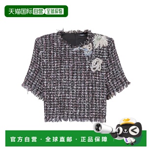 女士T恤 TOP短袖 DF1EE110PC45EAH 黑色 AW2024 BALMAIN