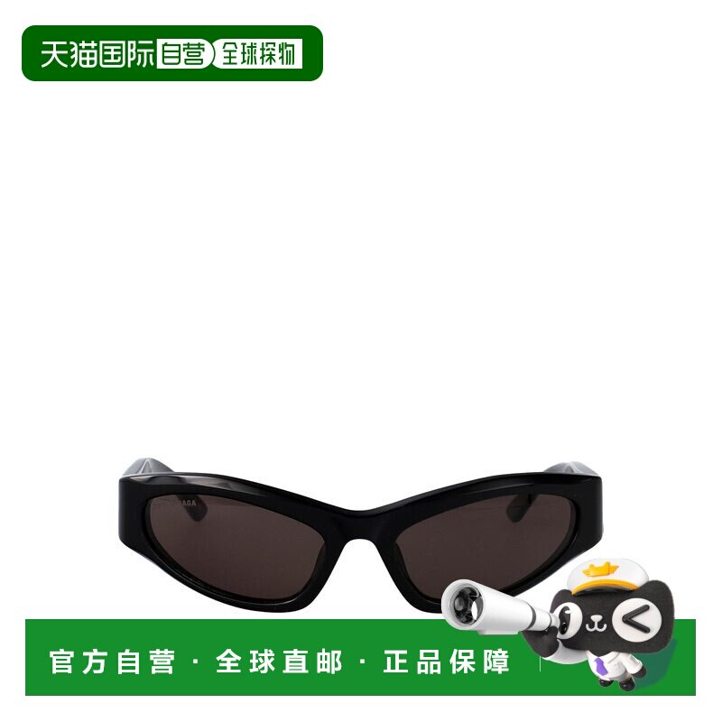 BALENCIAGA 女士眼镜 BB0387S001 SS2026 黑色 几何形框太阳镜