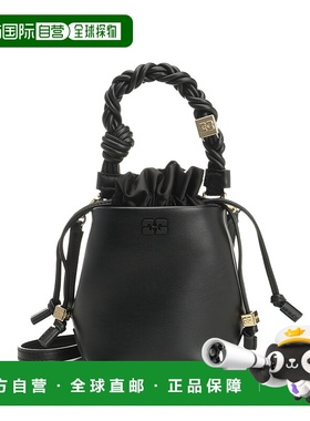 GANNI 女士单肩包 A6800099 AW2025 黑色 BORSA A MANO斜挎包