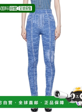 1h可退 潮奢 Balmain 巴尔曼 女士 蓝色 Denim Effect Knit 紧身