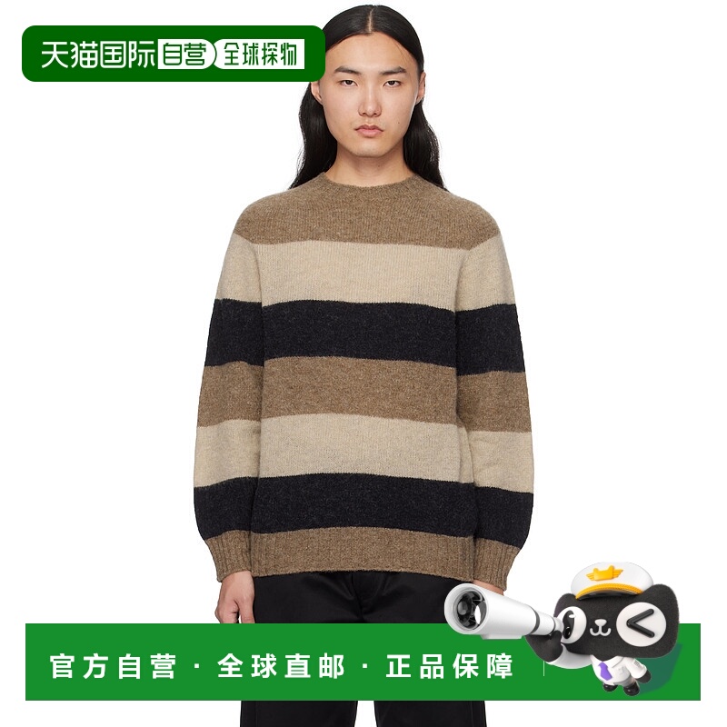 1h可退 潮奢 BEAMS PLUS 男士 多色 Crew Stripe Shaggy 毛衣 381