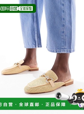 1h可退 潮奢 Stradivarius 斯特拉迪瓦里斯 女士 mule 便鞋(米黄)