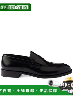 PRADA 男士商务正装鞋 2DB236055FX024F0002 CO 黑色 拉绒皮革乐