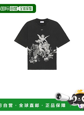 1h可退 潮奢 off-white 男士 黑色 Vintage Putti T 恤 OMAA120S2