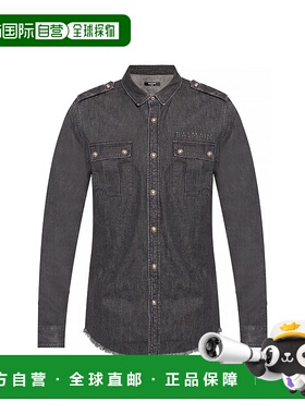 BALMAIN 男士衬衫 WH1HC030146D0PCBLACK AW2023