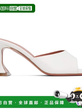 1h可退 潮奢 Amina Muaddi 女士 白色 Lupita Slipper 70 凉鞋 LU