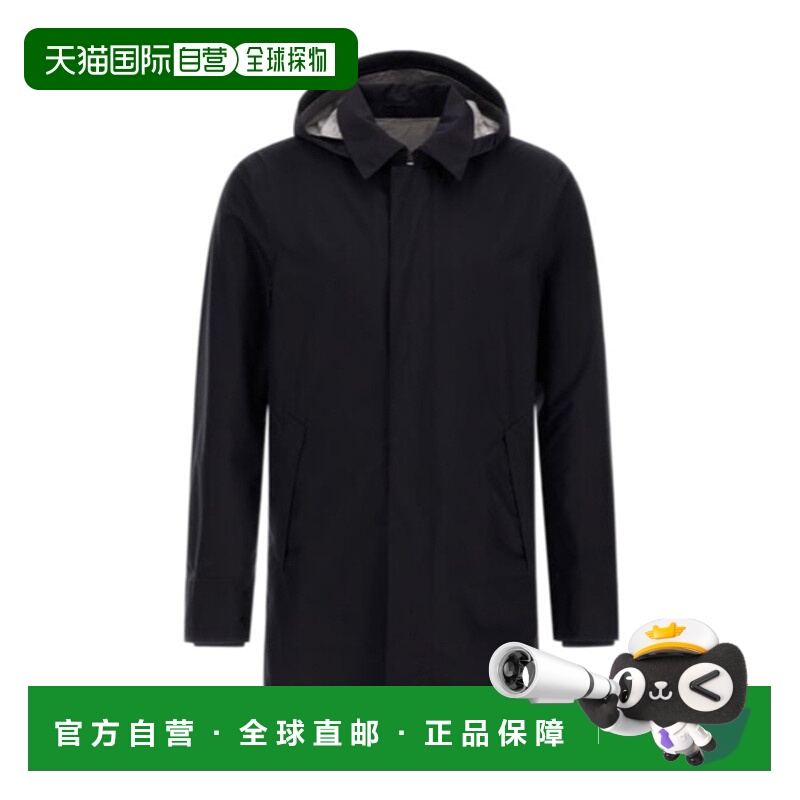 1h可退 HERNO 男士大衣 IM000349U111249300 SS2025 黑色 GORE-TE