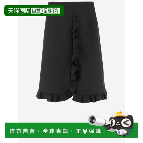 VALENTINO 女士半身裙 7B3RADL01CF0NO AW2025 黑色包臀裙a字裙