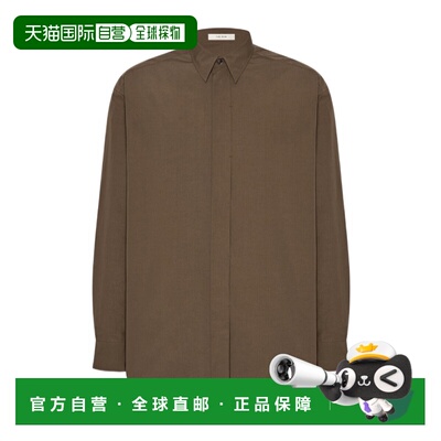 THE ROW 男士衬衫 1322W5078NUB SS2026 棕色 Nilo 棉质衬衫