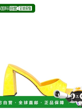 1h可退 潮奢 BY FAR 女士 凉鞋 yellow黄色 舒适时尚高跟鞋单鞋