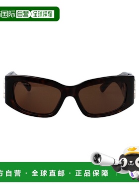 BALENCIAGA 女士眼镜 BB0360S002 SS2025 黑色 矩形框太阳镜