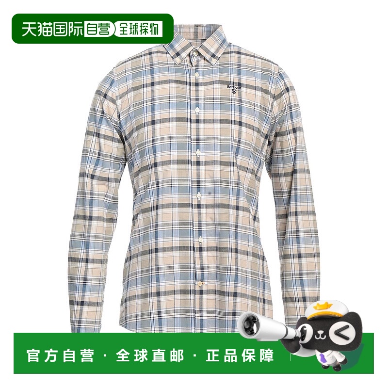 1h可退 潮奢 Barbour 巴伯尔 男士 格纹衬衫 beige米色 舒适时尚
