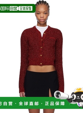 1h可退 潮奢 GANNI 甘尼 女士 红色 Sparkle Short 开衫 K2367