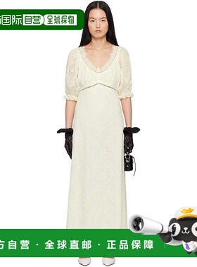 1h可退 潮奢 Anna Sui 安娜苏 女士 灰白色 Poppy Embroidered 连