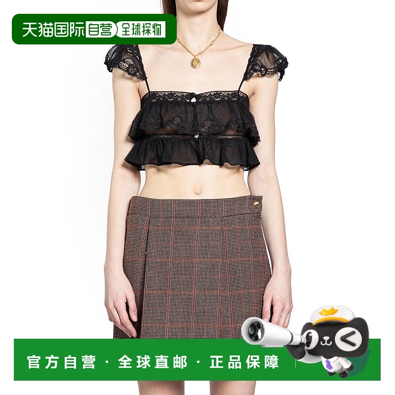 1h可退 CHLOÉ 女士T恤 CH25WHT33001001 AW2025 黑色 Chloe Tops