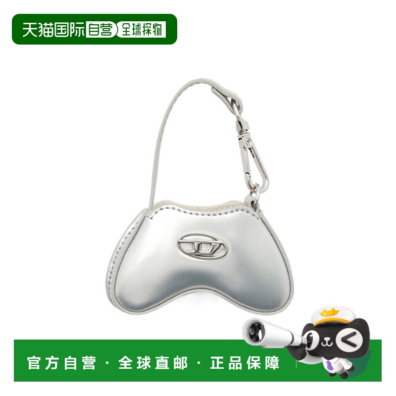 1h可退 DIESEL 女士化妆包 X10582P6255HB180 SS2026 银色 带镜子
