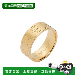 1h可退 TORY BURCH 女士戒指 159311720 AW2025 金色 T 字母戒指