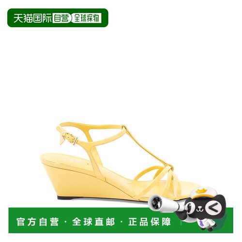 Prada 普拉达 女士 漆皮坡跟凉鞋 1X383O069F055F068XBEIGE