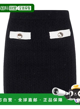 1h可退 SELF-PORTRAIT 女士半身裙 AW24074SKB SS2025 黑色包臀裙