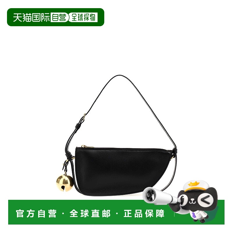 1h可退 BURBERRY 女士斜挎包 8077580 AW2023 黑色 shield sling