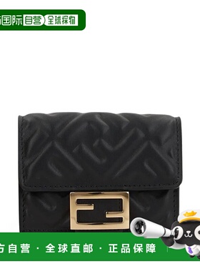 FENDI 女士钱包 8M0395AAJD0 AW2025 黑色 Fendi Nappa Leather U