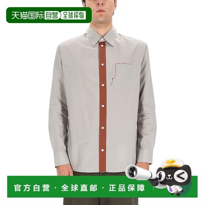 1h可退 MARNI 男士衬衫 CUMU0364QSUTC19300N13 AW2025 白色长袖