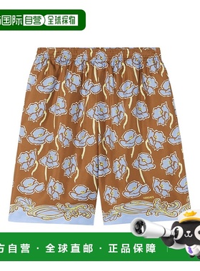 1h可退 潮奢 versace 范思哲 男士 POPPIES FOULARD真丝短裤 1002