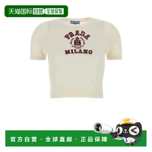 PRADA 女士针织毛衣 P24M2MSOOO16NZF0X97 SS2025白色羊绒针织衫