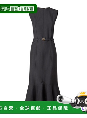 1h可退 FENDI 女士连衣裙 FDD428AQ3HF0DS6 AW2025 黑色 无袖连衣