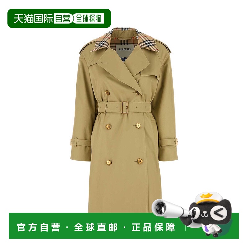 1h可退 BURBERRY 女士风衣 8111564C2981 AW2025 绿色 Sage green