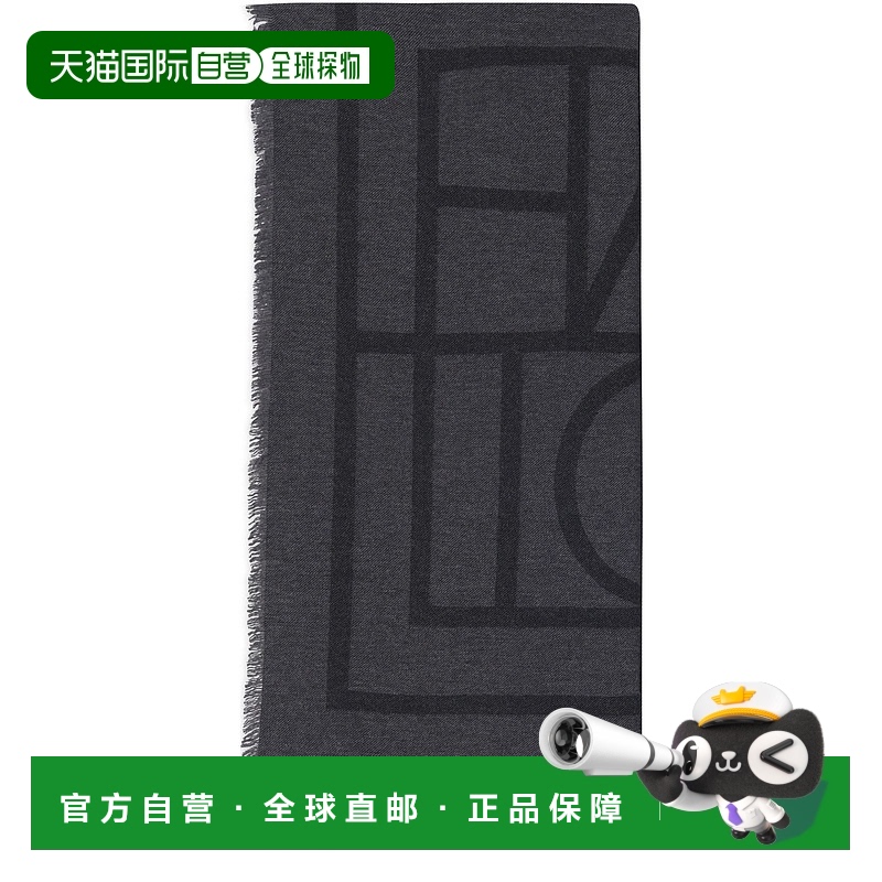 潮奢 TOTÊME 女士 字母图案围巾 E9TV4GRYZZ羊毛流苏