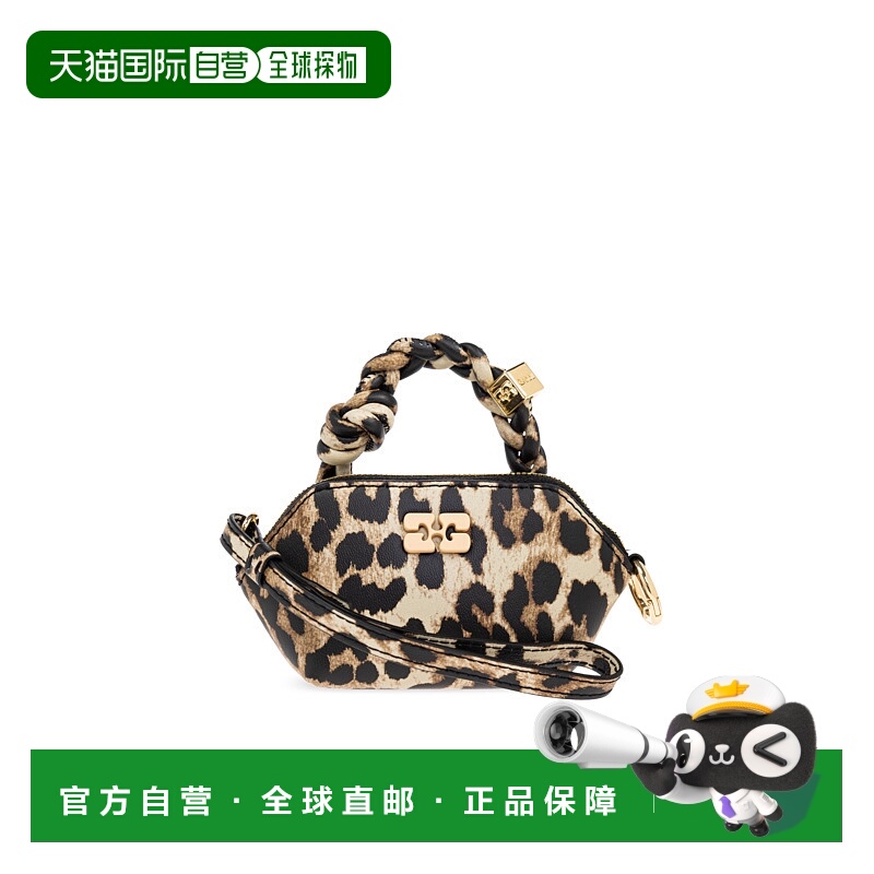 1h可退 GANNI 女士手提包 A65495898943 SS2025 浅棕色 Logo pouc