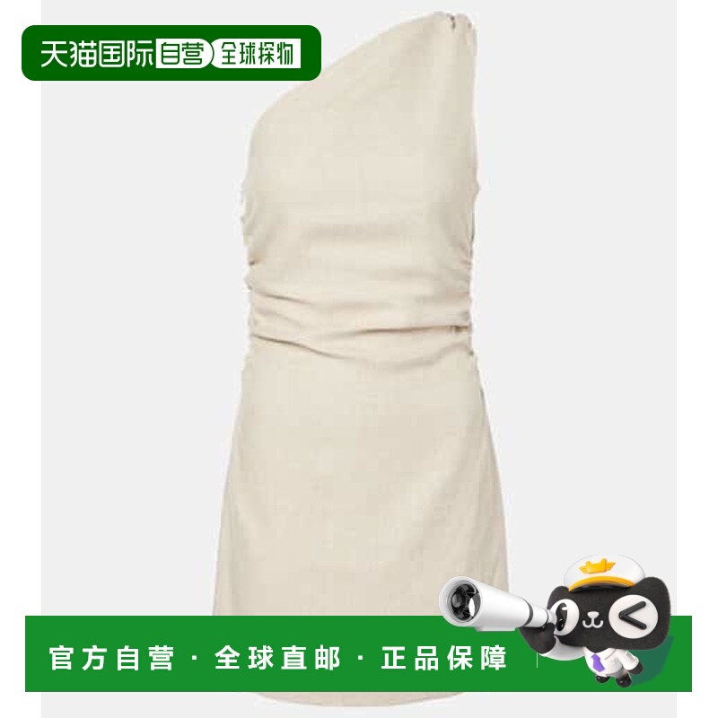 1h可退 潮奢 FAITHFULL THE BRAND 女士 Poet 单肩亚麻迷你连衣裙