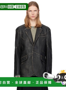 1h可退 潮奢 Andersson Bell 男士 黑色 Hyde 皮革夹克 awa633m