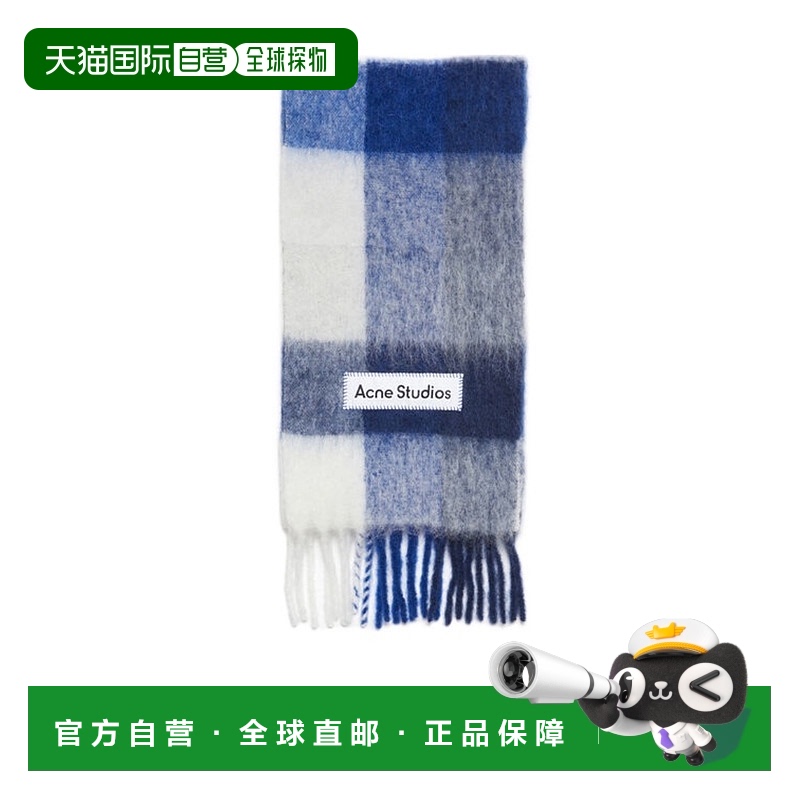 1h可退 acne studios 女士 围巾披肩羊毛格纹