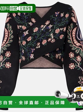 1h可退 潮奢 FARM RIO 女士 Marvelous Garden 针织裹式上衣